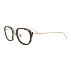 Berluti Mens Round/Oval Havana Gold Transparent Fashion Designer Eyewear